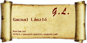 Gacsal László névjegykártya