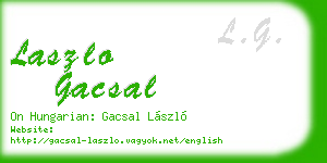 laszlo gacsal business card