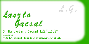 laszlo gacsal business card
